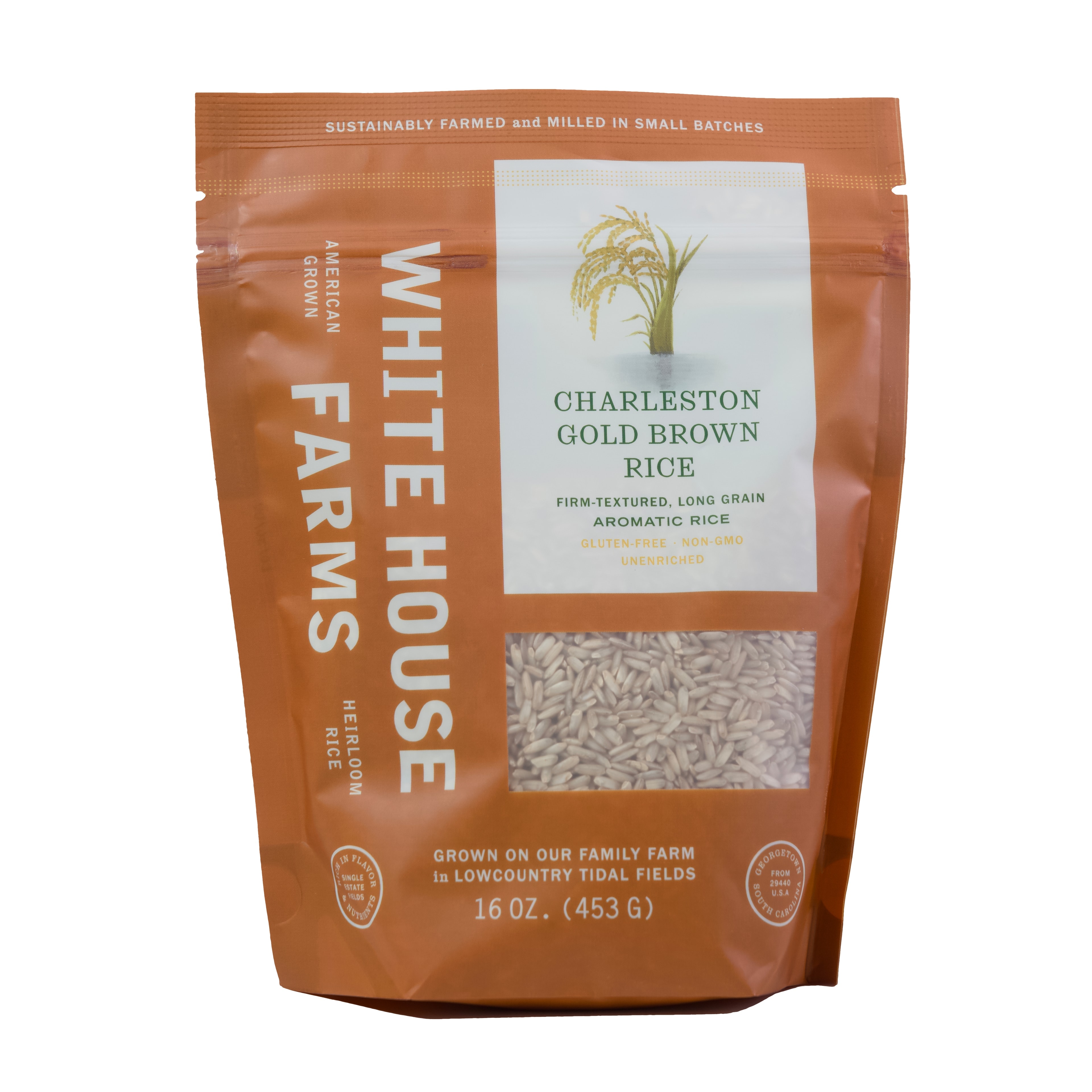 Charleston Gold Brown Rice bag — product photography by Keith Bradshaw